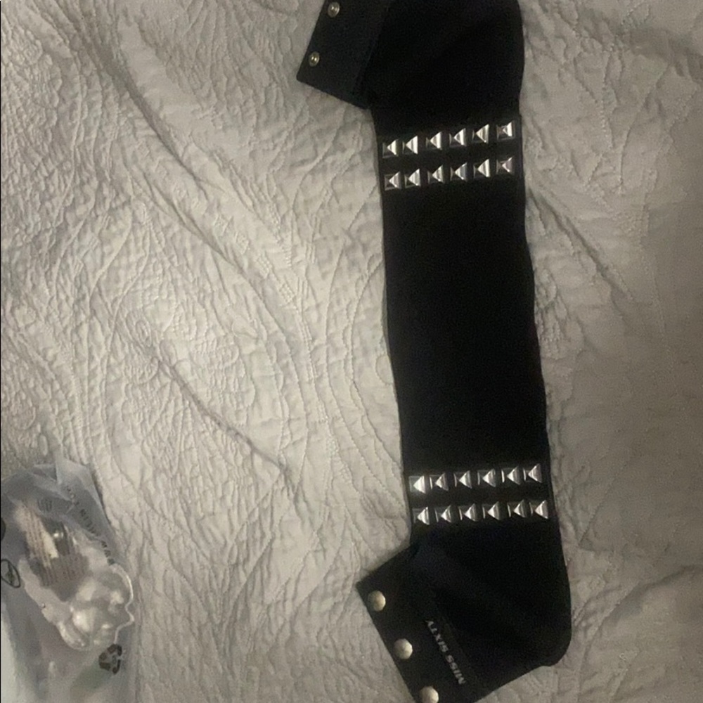 Miss sixty wide studded elastic belt